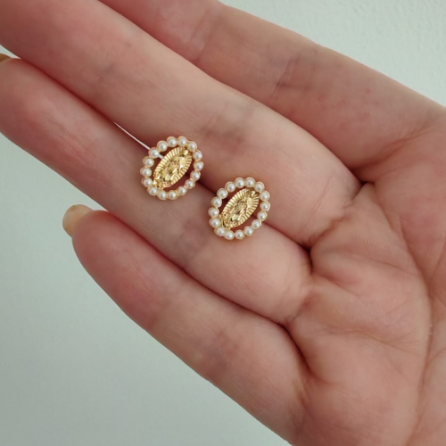 Mini Pendientes Virgen de Guadalupe